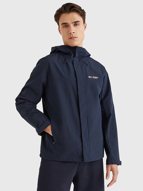 Tommy Hilfiger Spor Slim Fit Windbreaker Ceket Erkek Mavi | TH946IRA