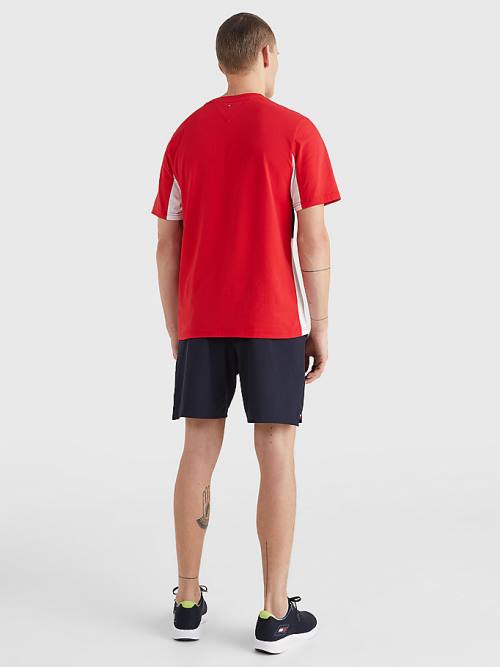 Tommy Hilfiger Spor TH Cool Colour-Blocked Tişört Erkek Beyaz | TH350KPQ