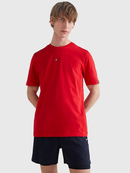 Tommy Hilfiger Spor TH Cool Essential Logo Tişört Erkek Kırmızı | TH261KBA