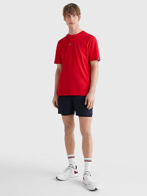 Tommy Hilfiger Spor TH Cool Essential Logo Tişört Erkek Kırmızı | TH261KBA