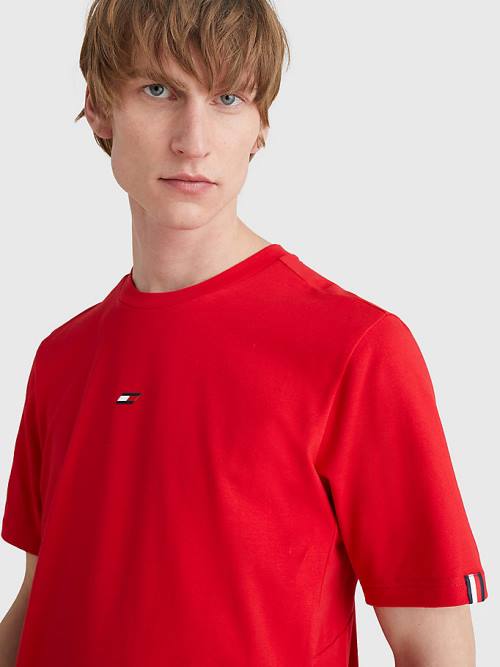 Tommy Hilfiger Spor TH Cool Essential Logo Tişört Erkek Kırmızı | TH261KBA