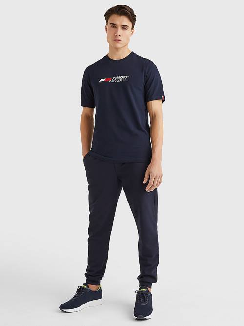 Tommy Hilfiger Spor TH Cool Essential Tişört Erkek Mavi | TH213NVK