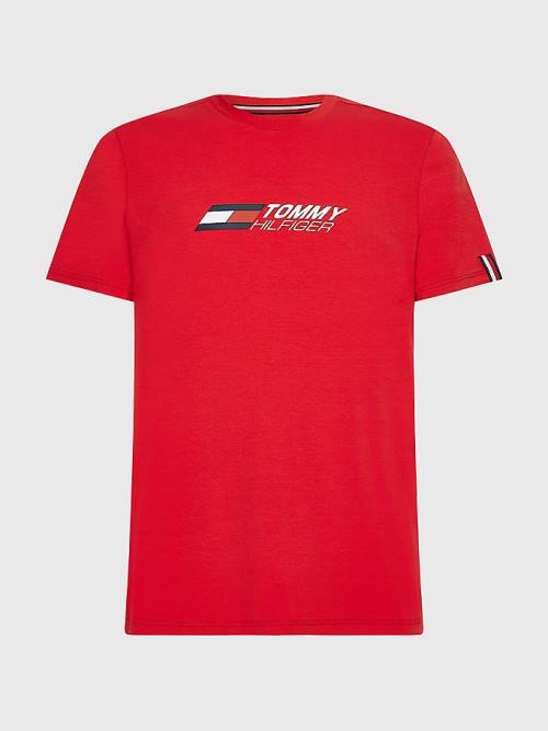 Tommy Hilfiger Spor TH Cool Essential Tişört Erkek Kırmızı | TH260KZN