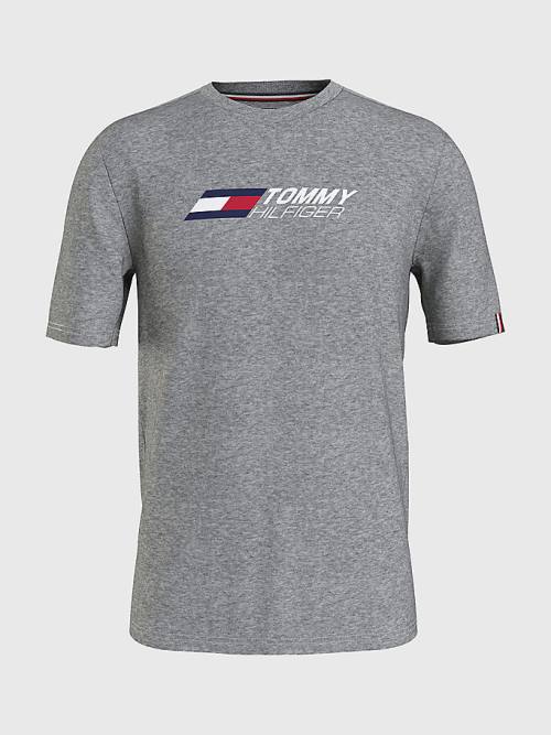 Tommy Hilfiger Spor TH Cool Essential Tişört Erkek Gri | TH769UPY