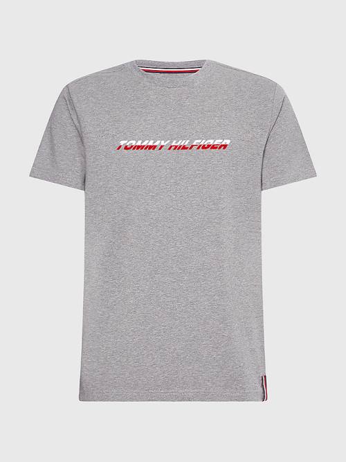 Tommy Hilfiger Spor TH Cool Graphic Tişört Erkek Gri | TH482BZW