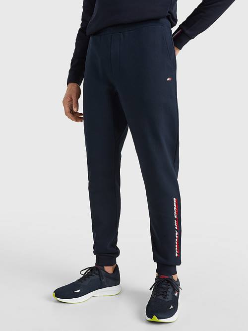 Tommy Hilfiger Spor TH Cool Organic Pamuklu Joggers Pantolon Erkek Mavi | TH764OVW