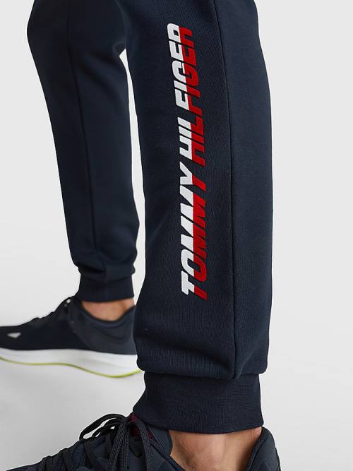 Tommy Hilfiger Spor TH Cool Organic Pamuklu Joggers Pantolon Erkek Mavi | TH764OVW