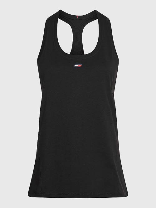 Tommy Hilfiger Spor TH Cool Racerback Tank Top Tişört Kadın Siyah | TH293VWD