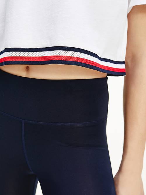 Tommy Hilfiger Spor TH Cool Relaxed Organic Pamuklu Tişört Kadın Beyaz | TH345TYV