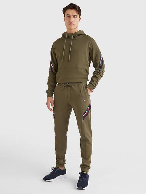 Tommy Hilfiger Spor TH Cool Tape Joggers Pantolon Erkek Haki | TH451AJD