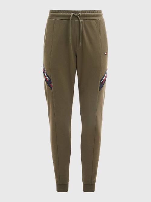 Tommy Hilfiger Spor TH Cool Tape Joggers Pantolon Erkek Haki | TH451AJD