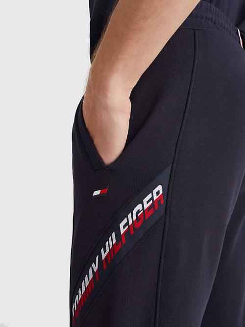 Tommy Hilfiger Spor TH Cool Tape Joggers Pantolon Erkek Mavi | TH670MAJ