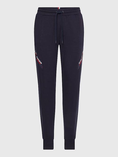 Tommy Hilfiger Spor TH Cool Tape Joggers Pantolon Erkek Mavi | TH670MAJ