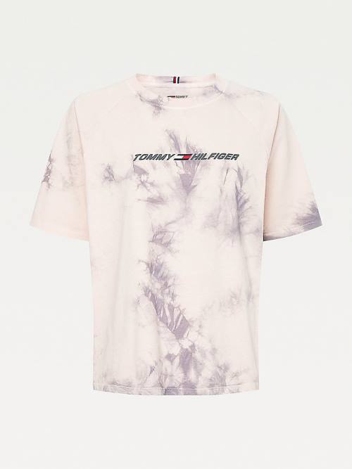 Tommy Hilfiger Spor TH Cool Tie-Dye Tişört Kadın Pembe | TH497YGJ