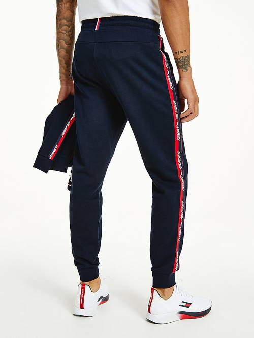 Tommy Hilfiger Spor Tape Joggers Pantolon Erkek Mavi | TH725ADM