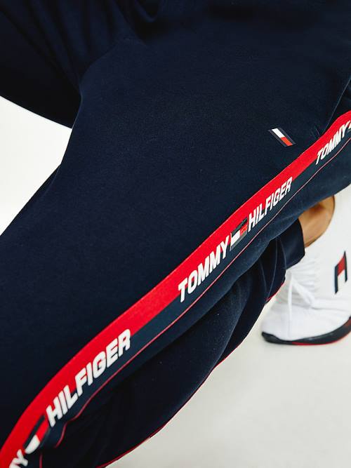 Tommy Hilfiger Spor Tape Joggers Pantolon Erkek Mavi | TH725ADM