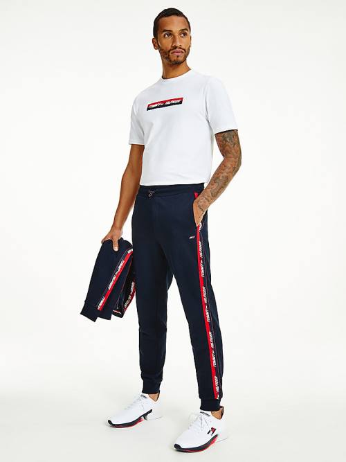 Tommy Hilfiger Spor Tape Joggers Pantolon Erkek Mavi | TH725ADM