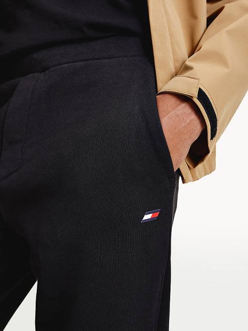 Tommy Hilfiger Spor Terry Joggers Pantolon Erkek Siyah | TH043FUI