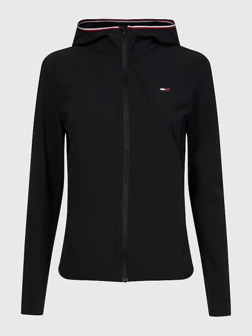 Tommy Hilfiger Spor Zip-Thru Performance Ceket Kadın Siyah | TH089CNU