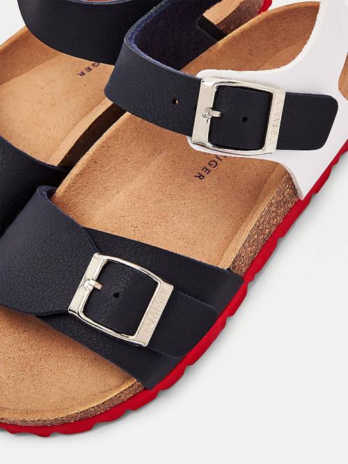 Tommy Hilfiger Square Tokalı Askılı Sandalet Erkek Çocuk Mavi | TH403GHZ