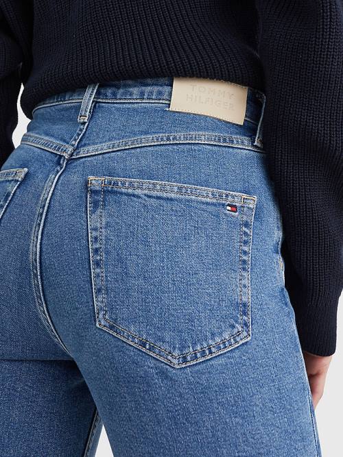 Tommy Hilfiger Straight Denim Şort Kadın Denim | TH098UFN