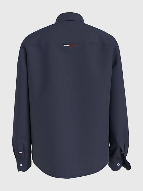 Tommy Hilfiger Stretch Organic Pamuklu Pique Gömlek Erkek Çocuk Mavi | TH054DYL