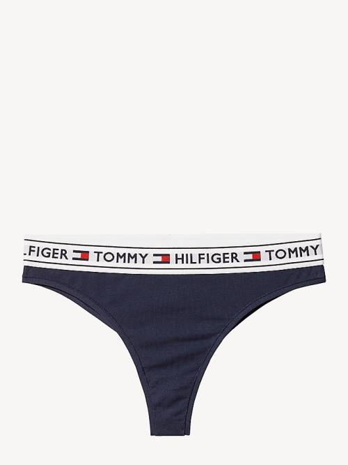 Tommy Hilfiger Stretch Pamuklu Brazilian Briefs İç Giyim Kadın Mavi | TH236MEJ