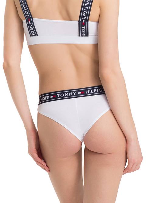 Tommy Hilfiger Stretch Pamuklu Brazilian Briefs İç Giyim Kadın Beyaz | TH960KVU