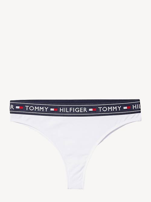 Tommy Hilfiger Stretch Pamuklu Brazilian Briefs İç Giyim Kadın Beyaz | TH960KVU