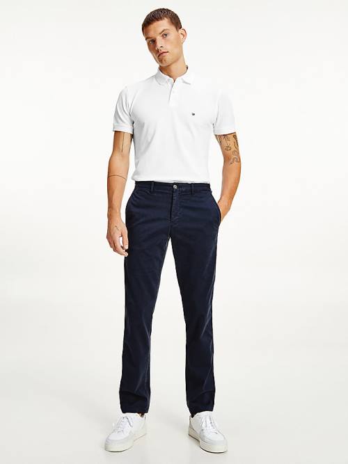 Tommy Hilfiger Stretch Pamuklu Chinos Pantolon Erkek Mavi | TH632QZH