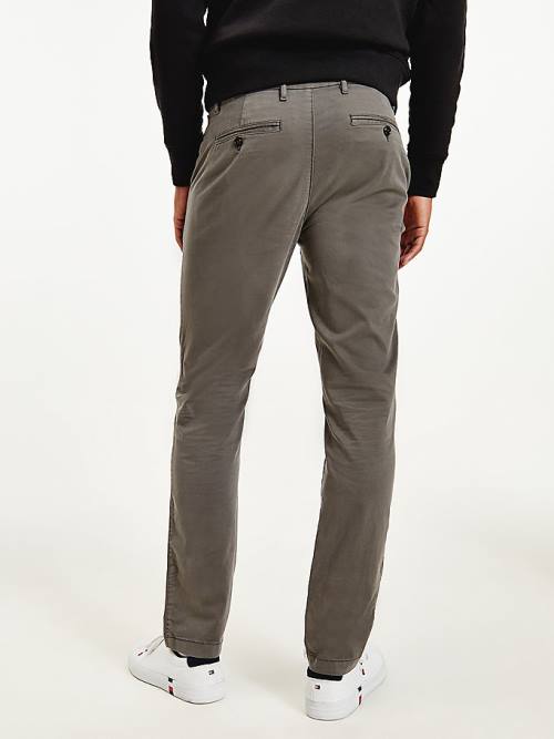 Tommy Hilfiger Stretch Pamuklu Chinos Pantolon Erkek Gri | TH725MYK