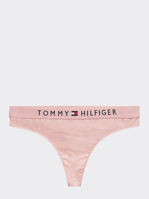 Tommy Hilfiger Stretch Pamuklu Tanga İç Giyim Kadın Pembe | TH983YQG