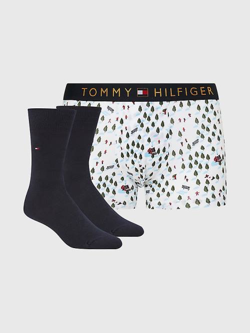 Tommy Hilfiger Stretch Pamuklu Trunks And Socks Set İç Giyim Erkek Kahverengi | TH149WXL