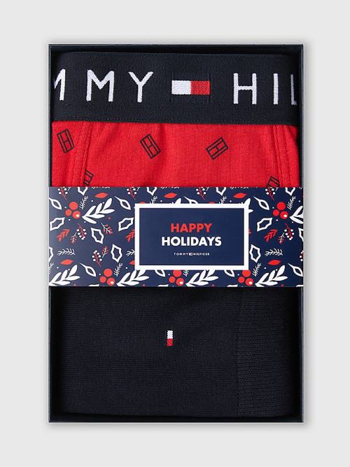 Tommy Hilfiger Stretch Pamuklu Trunks And Socks Set İç Giyim Erkek Kahverengi | TH497WKM