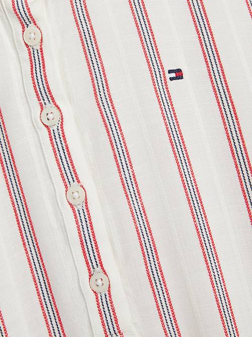 Tommy Hilfiger Stripe Dropped Belli Shirt Elbise Kiz Çocuk Beyaz | TH149FOW