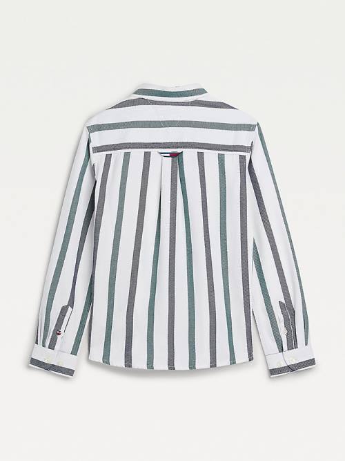 Tommy Hilfiger Stripe Patch Pocket Gömlek Erkek Çocuk Beyaz | TH279EJM