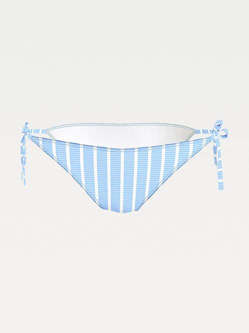 Tommy Hilfiger Stripe Side Tie Bikini Bottoms Mayo Kadın Beyaz | TH658JCA