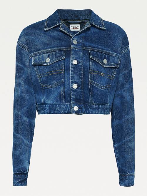 Tommy Hilfiger Swimming Pool Wash Stretch Denim Ceket Kadın Denim | TH531GFX