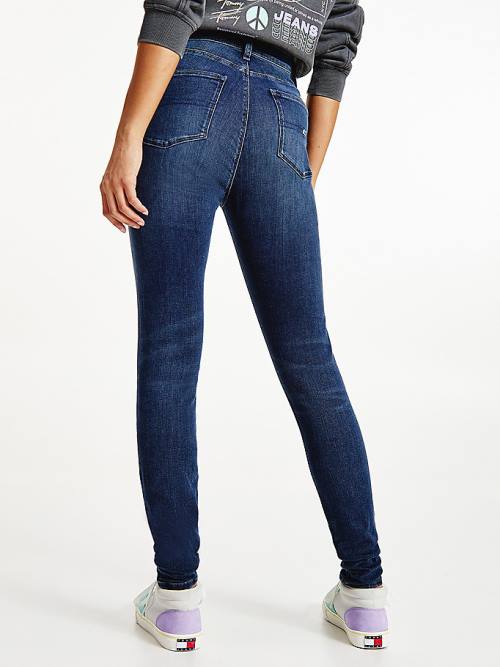 Tommy Hilfiger Sylvia High Rise Super Skinny Jean Pantolon Kadın Denim | TH613IWK