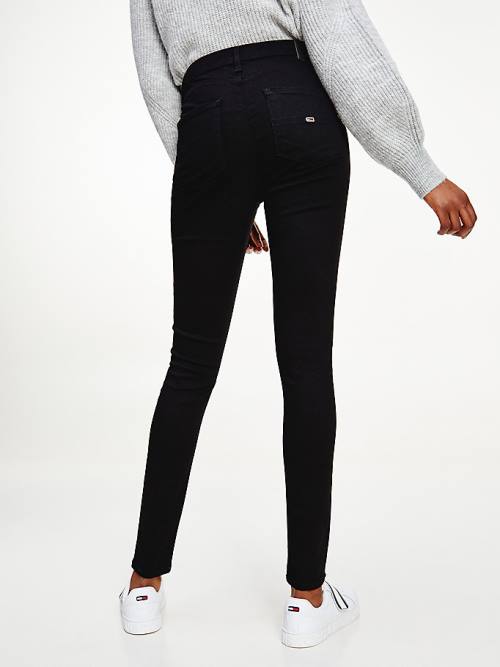 Tommy Hilfiger Sylvia High Rise Super Skinny Black Jean Pantolon Kadın Denim | TH720FLT