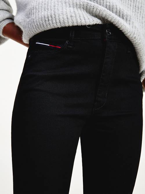 Tommy Hilfiger Sylvia High Rise Super Skinny Black Jean Pantolon Kadın Denim | TH720FLT