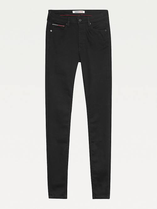 Tommy Hilfiger Sylvia High Rise Super Skinny Black Jean Pantolon Kadın Denim | TH720FLT