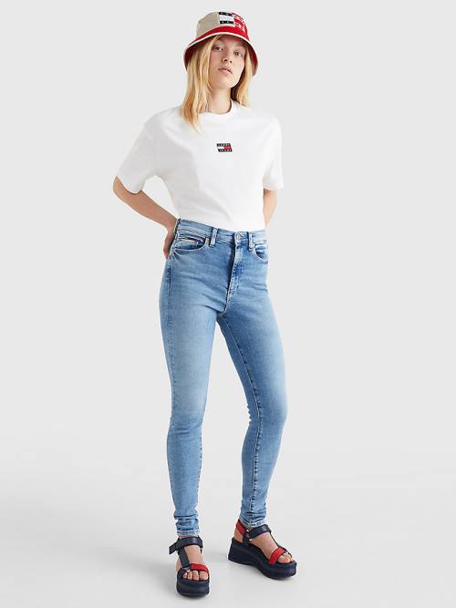 Tommy Hilfiger Sylvia High Rise Super Skinny Jean Pantolon Kadın Denim | TH750ICG