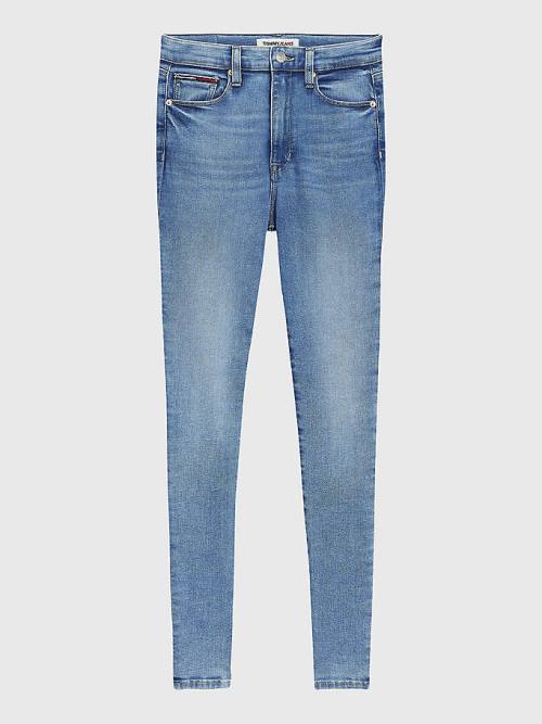 Tommy Hilfiger Sylvia High Rise Super Skinny Jean Pantolon Kadın Denim | TH750ICG