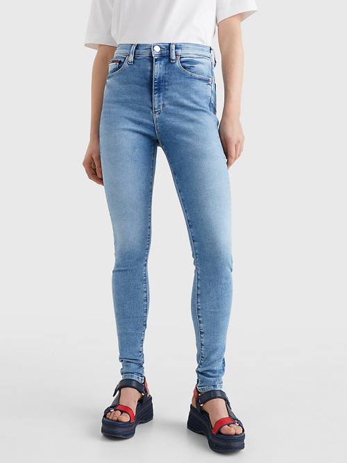 Tommy Hilfiger Sylvia High Rise Super Skinny Jean Pantolon Kadın Denim | TH750ICG