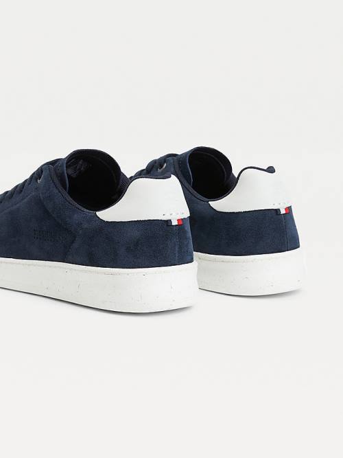 Tommy Hilfiger Süet Cupsole Spor Ayakkabı Erkek Mavi | TH701YLC