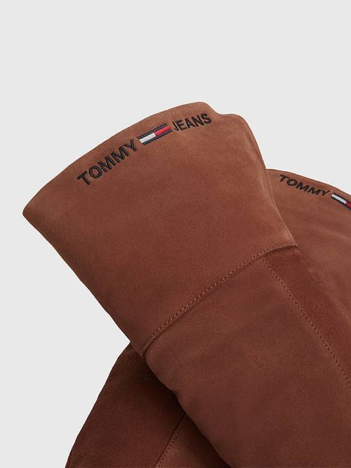 Tommy Hilfiger Süet Warm Astar Krampon Knee Bot Kadın Kahverengi | TH418CFI