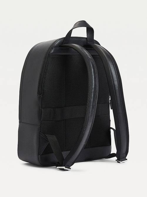 Tommy Hilfiger TH Business Deri Backpack Çanta Erkek Siyah | TH024RGW