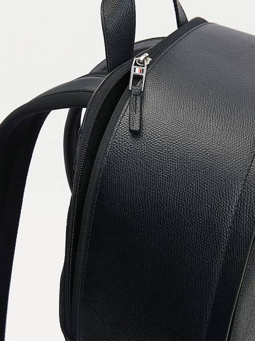 Tommy Hilfiger TH Business Deri Backpack Çanta Erkek Siyah | TH024RGW