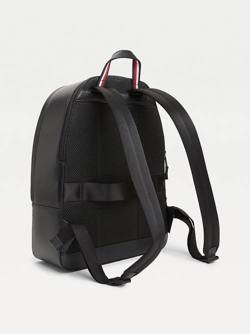 Tommy Hilfiger TH Business Deri Backpack Çanta Erkek Siyah | TH871JCZ